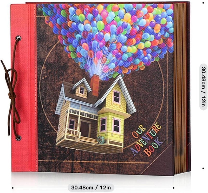 Let the Adventure Begin Adventure Book 12x12 Inch - Handmade Scrapbook Album for Travel, Wedding, Writing - 60 Pages DIY Memory Album - Perfect for Anniversary, Friends, Family, and Couple Gifts (12in-Up House Design) - Image 5